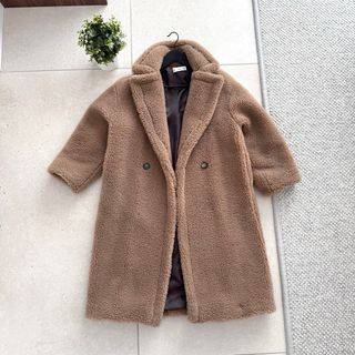 Abrigo borreguillo Mango marrón