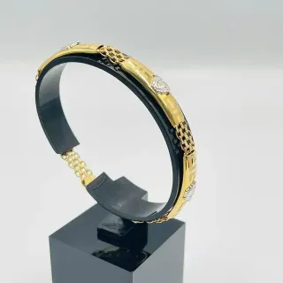 Pulsera Bismark Medusa Bicolor 18k 6mm