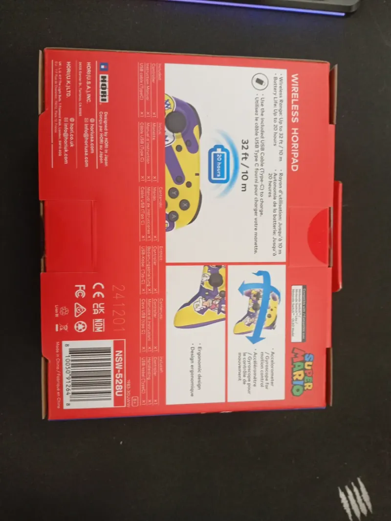 HORI Wireless Horipad Super Mario Switch 12648 afbeelding 2