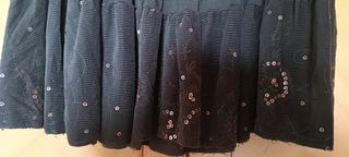 Gonna marrone con piccoli dettagli di paillettes