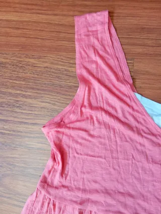 Camiseta tirantes bicolor mujer