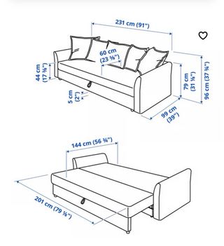 Sofá Cama IKEA Blanco