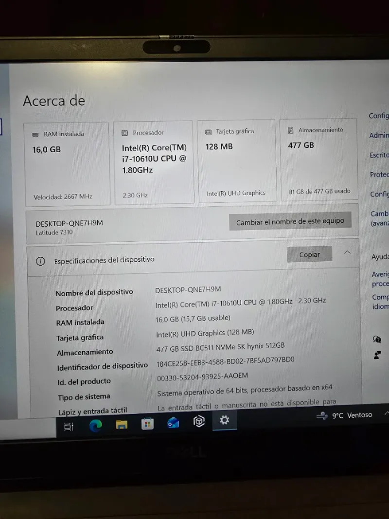 Dell Latitude 7310 Portátil Plata afbeelding 6