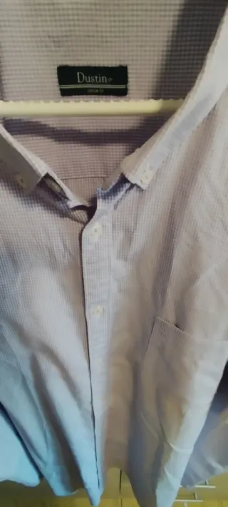 Camisa manga corta cuadros lila Dustin 9