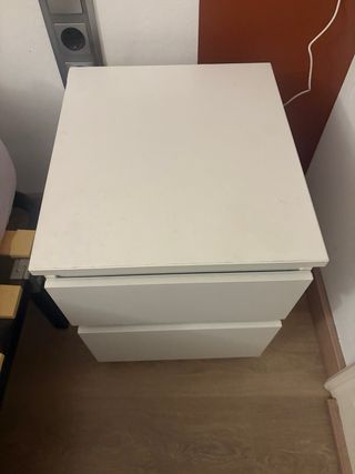 Mesitas Noche IKEA Malm Blancas x2