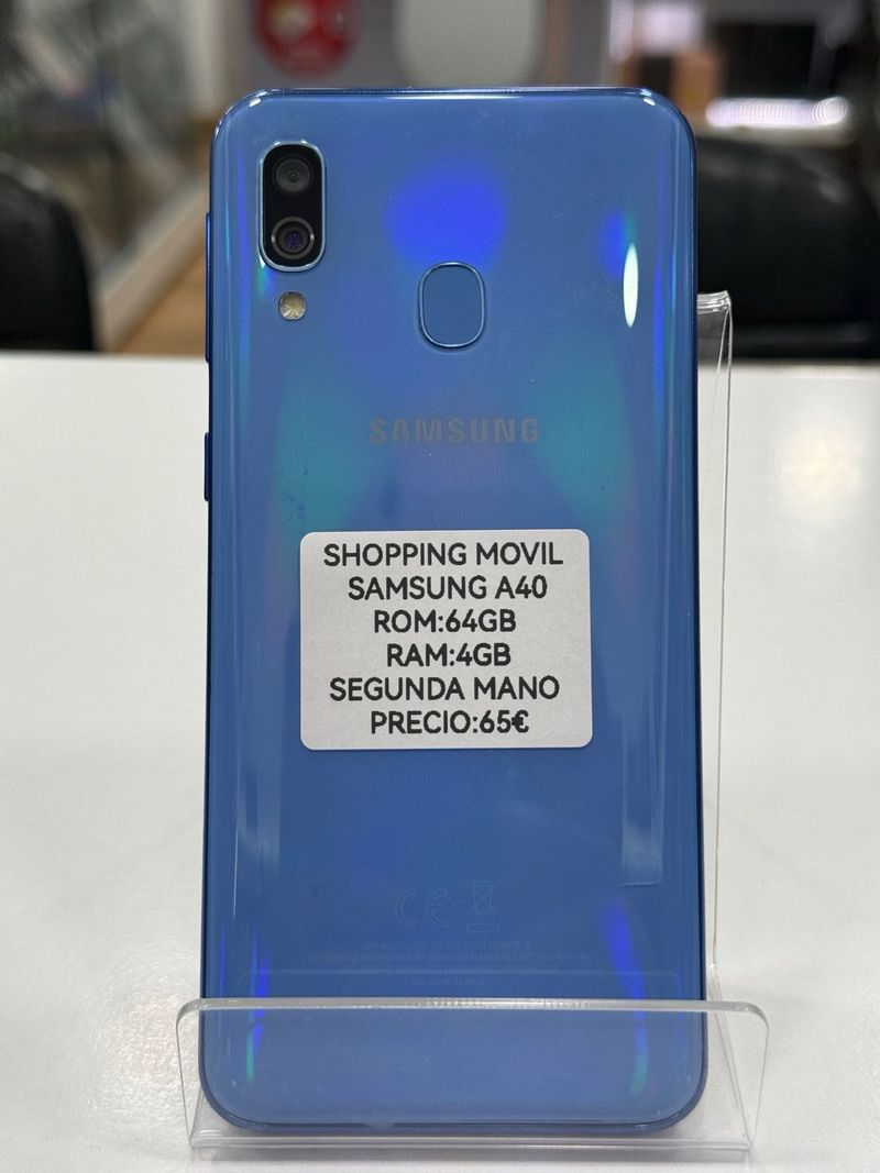 Samsung A40 Azul 64GB Segunda Mano buen estado