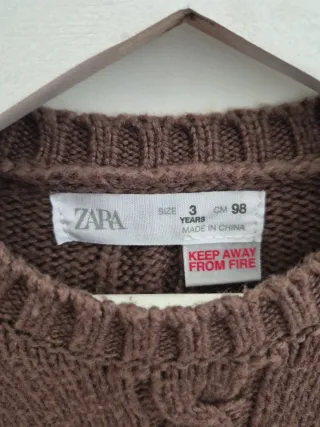 Vestido niña Zara marrón floral