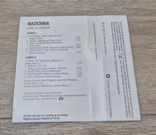 Madonna - Like a Virgin Casete (1984)