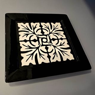 3 Platos Cuadrados Cerámica Diseño