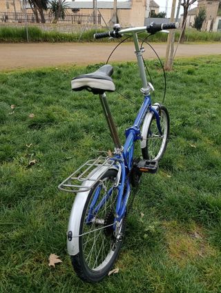 Bicicleta Plegable Azul