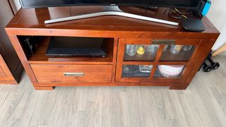 Mesa TV Madera y Cristal