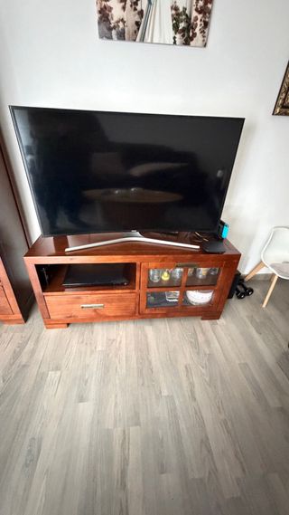 Mesa TV Madera y Cristal
