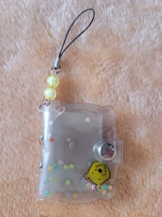 Mini álbum charm vintage Oso Corazones Pastel