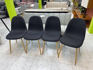 ¡CHOLLO! Pack 4 Sillas Comedor Negro - Murcia