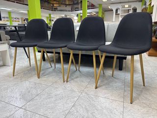 ¡CHOLLO! Pack 4 Sillas Comedor Negro - Murcia