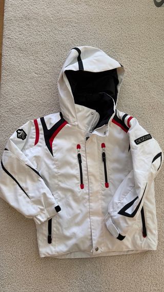 Chaqueta de esquí Descente blanca