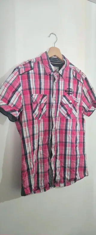 Camisa Cuadros Manga Corta Talla M