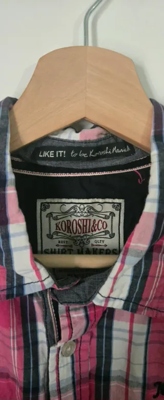 Camisa Cuadros Manga Corta Talla M