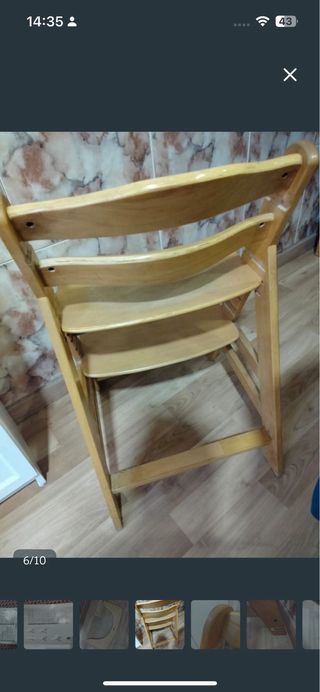 Trona de madera