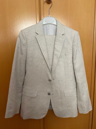 Traje de comunión niño beige talla 9-10 años