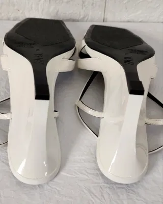 Sandalias Zara Tacón Blanco