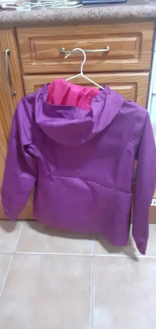 Cortavientos Morado con Capucha