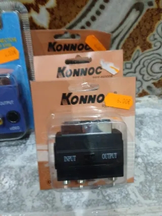 Adaptador Euroconector Konnoc 3 RCA/S-VHS