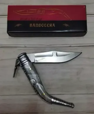 OFERTA. BANDOLERA 6 MUELLES TIPO NÁCAR BLANCA