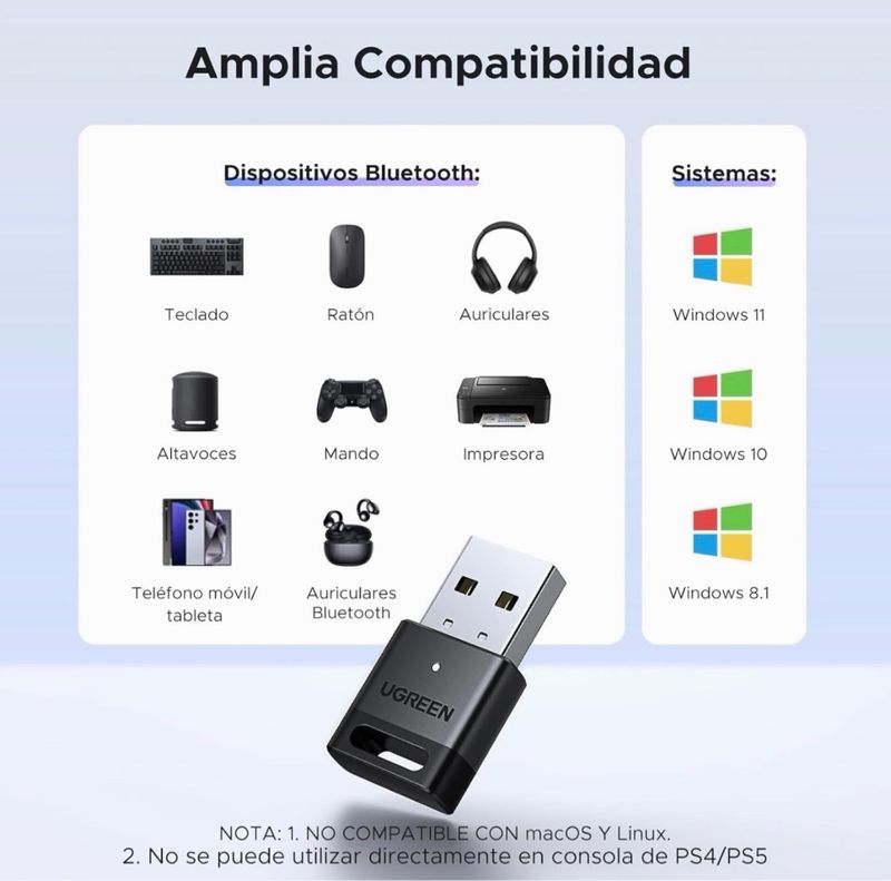 Adaptador USB Bluetooth 5.4 UGREEN afbeelding 4