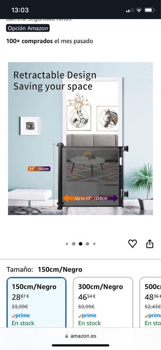 Barrera de seguridad para niños (3 unidades)