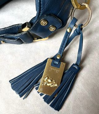 Borsa Hobo Jenrigò Vera Pelle Blu
