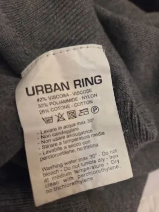 Maglione Urban Ring grigio collo alto
