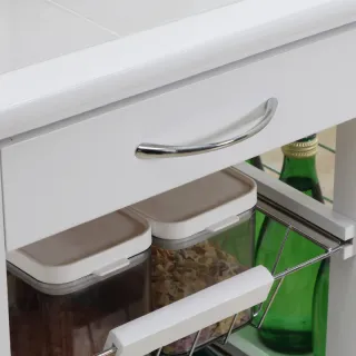 Carrito Cocina Ruedas Blanco Madera Metal