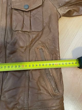 Cazadora cuero marrón mujer S/M