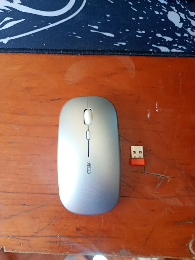 Ratón Inalámbrico Inphic Plata y Blanco afbeelding 2