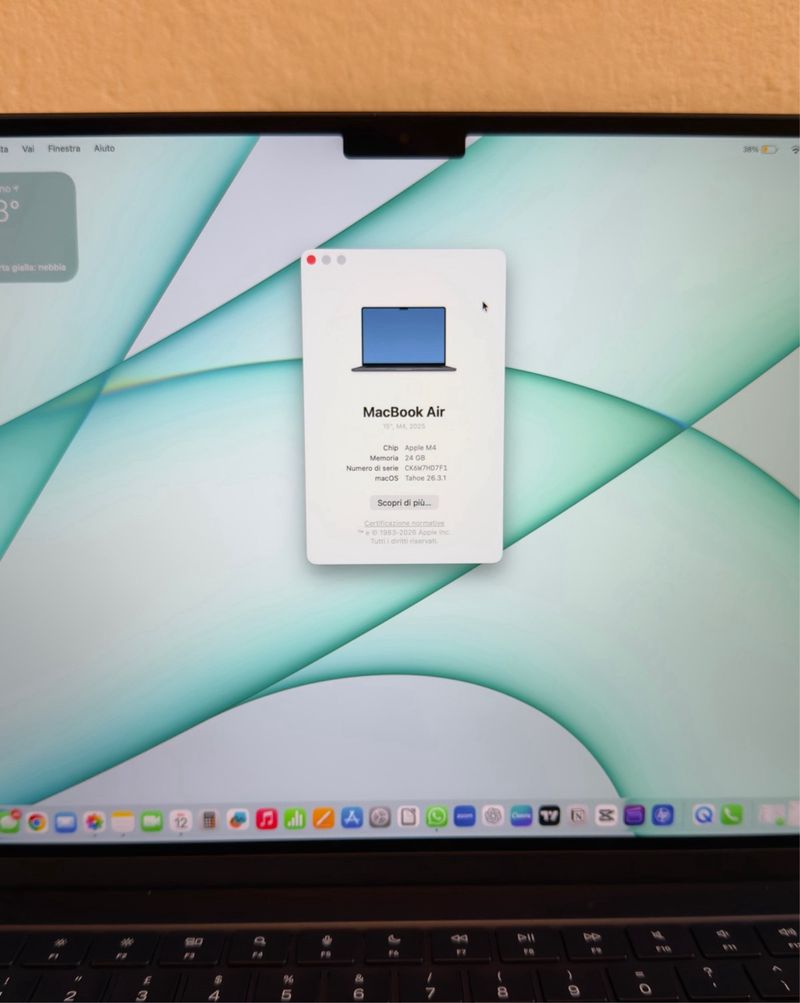 MacBook Air 15” M4 24GB RAM 512 GB SSD Mezzanotte afbeelding 9
