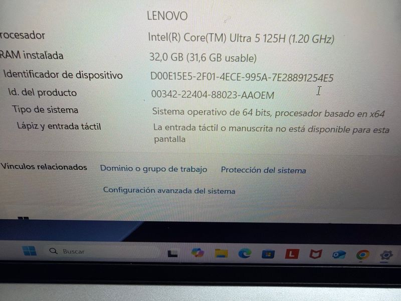 Portátil Lenovo Plata/Negro afbeelding 2