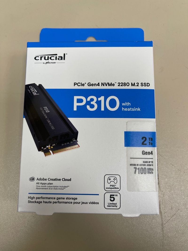 Crucial P310 SSD 2TB PCIe Gen4 NVMe M.2