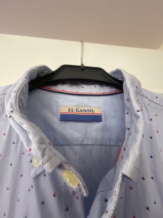 Camisa El Ganso azul clarito manga larga