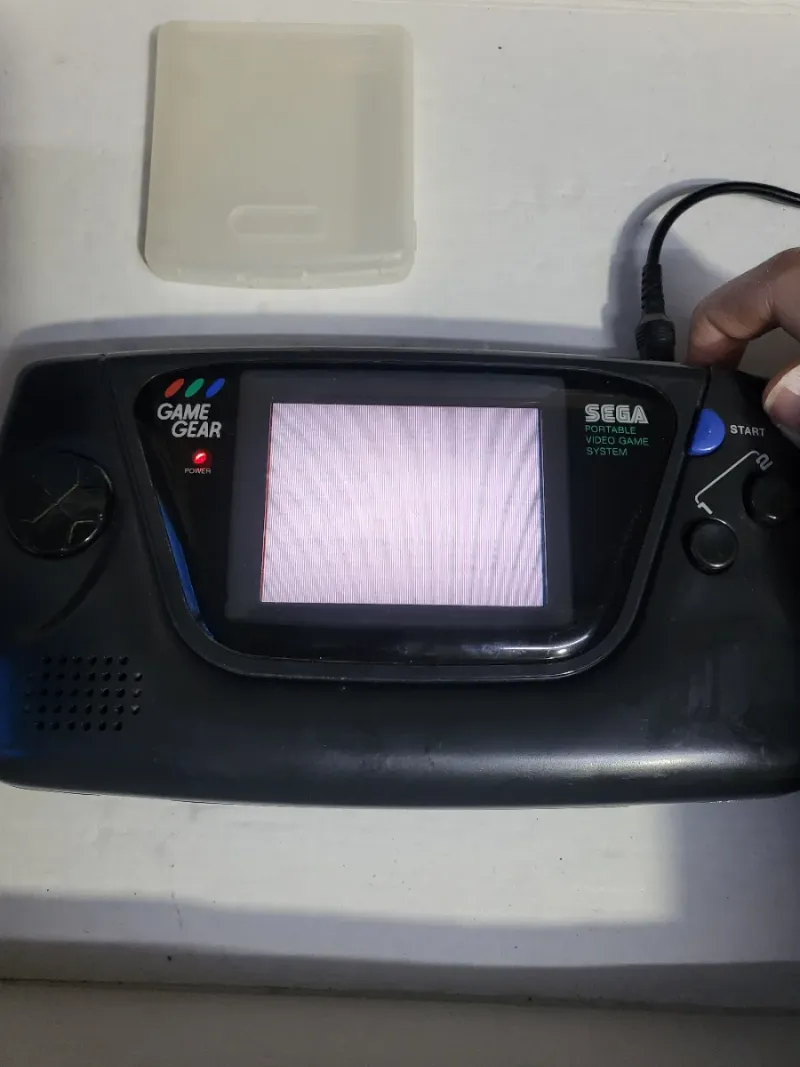 Sega Game Gear Negra + Juego Ecco Dolphin afbeelding 3