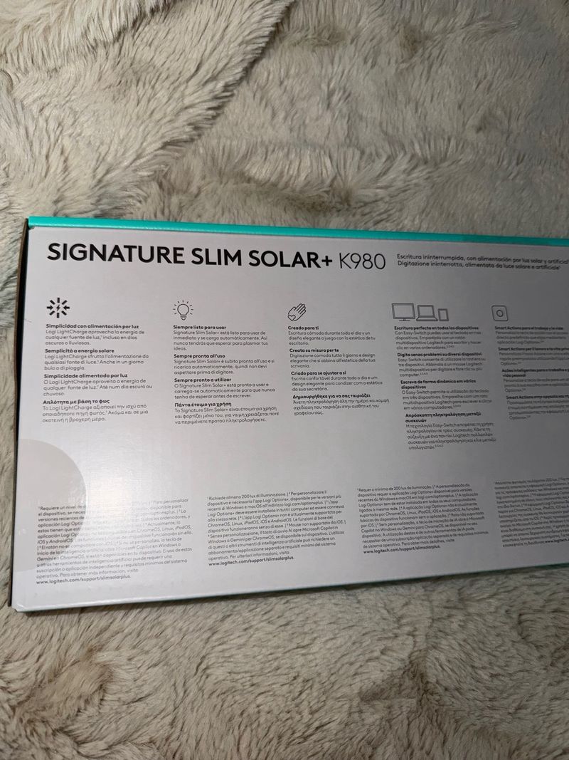 Logitech Signature Slim Solar+ K980 Teclado Inalám afbeelding 3
