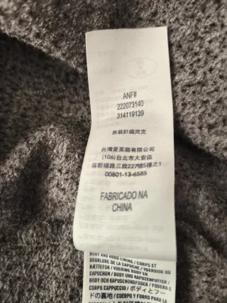 Sudadera Abercrombie & Fitch Gris Azul