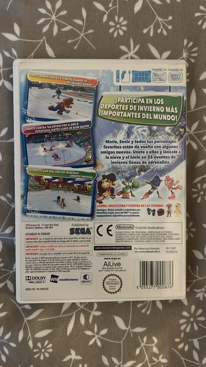 Mario & Sonic Juegos Olímpicos Invierno Wii afbeelding 3