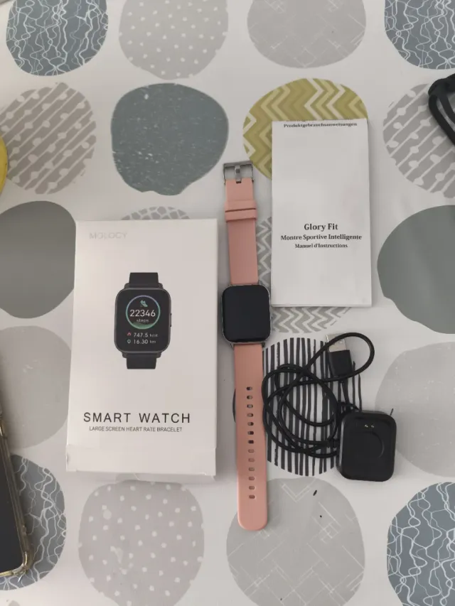 Smartwatch Molocy Rosa y Negro