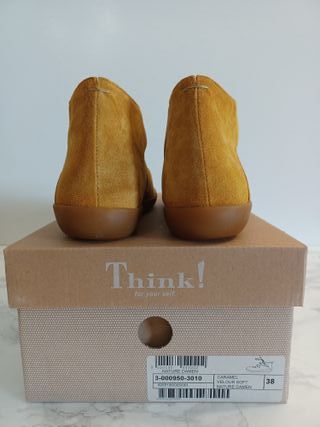 Think! Merceditas Mujer Cordones Marrón/Amarillo