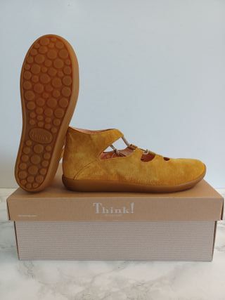 Think! Merceditas Mujer Cordones Marrón/Amarillo