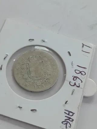 Moneta Argento 1863 D'ITALIA