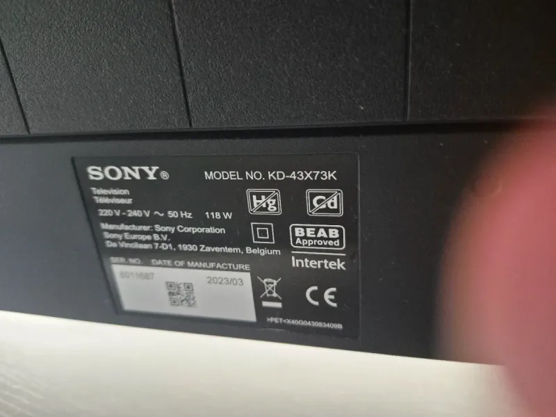 Tele Sony KD-43X73K afbeelding 4