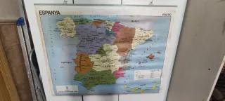 Mapa físico y político de España