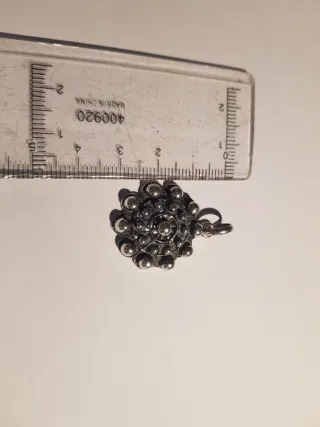 #1211 Colgante botón charro plata de ley 925